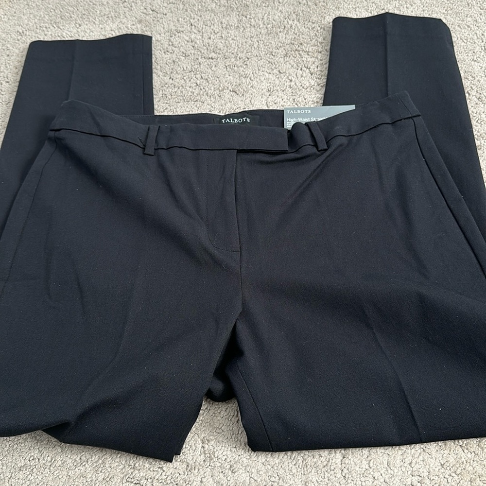 Talbots -NWT , high waisted - straight  black pants